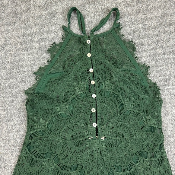 FREE PEOPLE Intimately Women’s Green Lace Mini Dress size: XS - Picture 3 of 10